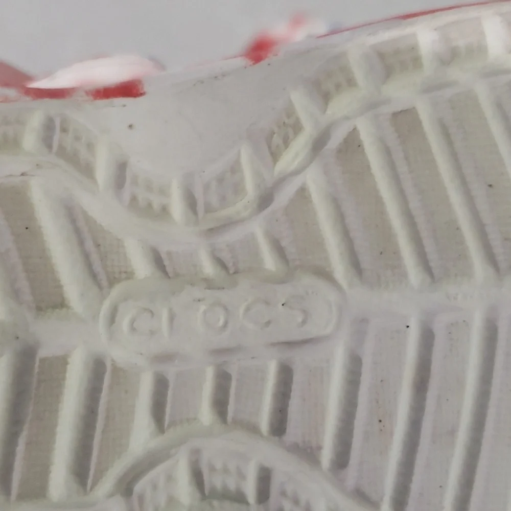 Toddler Crocs Red White Blue Tie‎ Dye Fur Lined Clog Shoes size C5